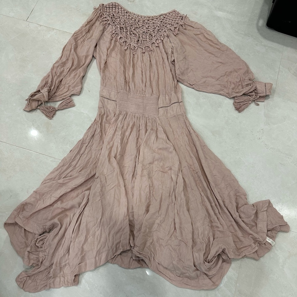 Free people light pink maxi dress